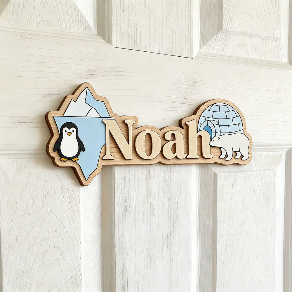 Baby Nursery Pictures - Arctic Penguin & Polar Bear Custom