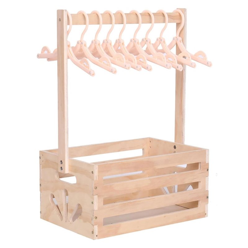 Baby Nursery Closet - Wooden Baby Shower Gift Basket With