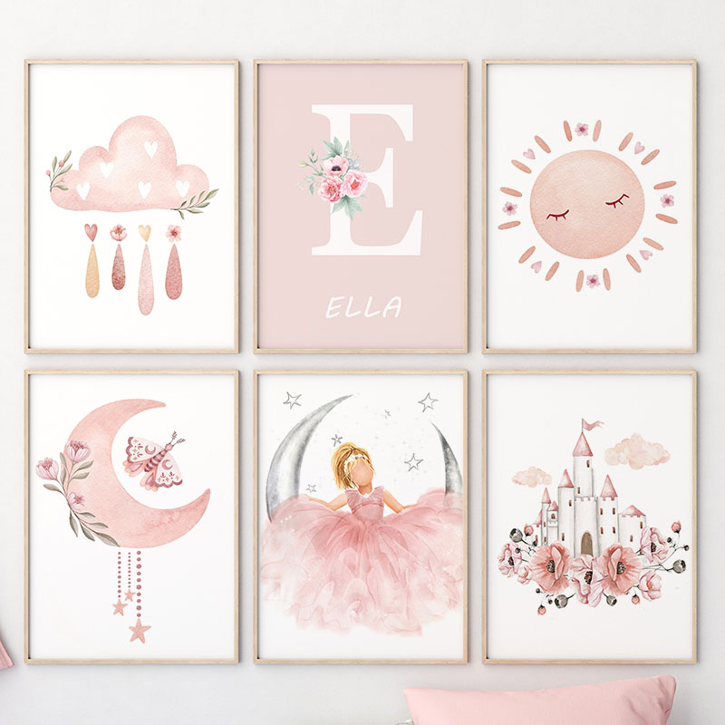 Pink Angel Girl Sun Moon Cloud - Animals Baby Nursery review and price