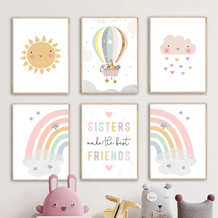Giraffe Elephant Hot Balloon S - Baby Nursery Pictures review and price