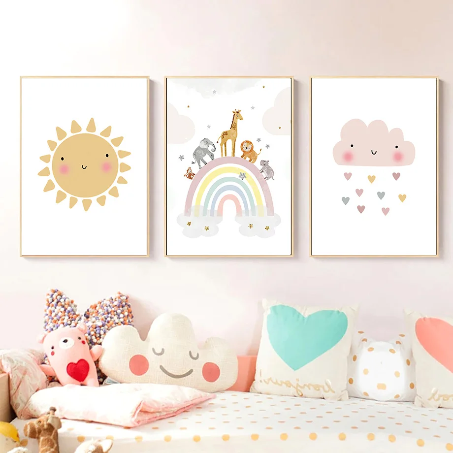 Giraffe Elephant Hot Balloon S - Baby Nursery Pictures review and price