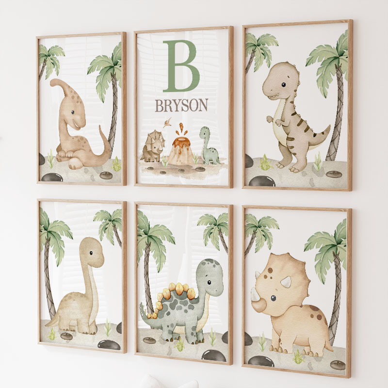 6 types Neutral Dinosaur Canva - Baby Nursery Tree review and price