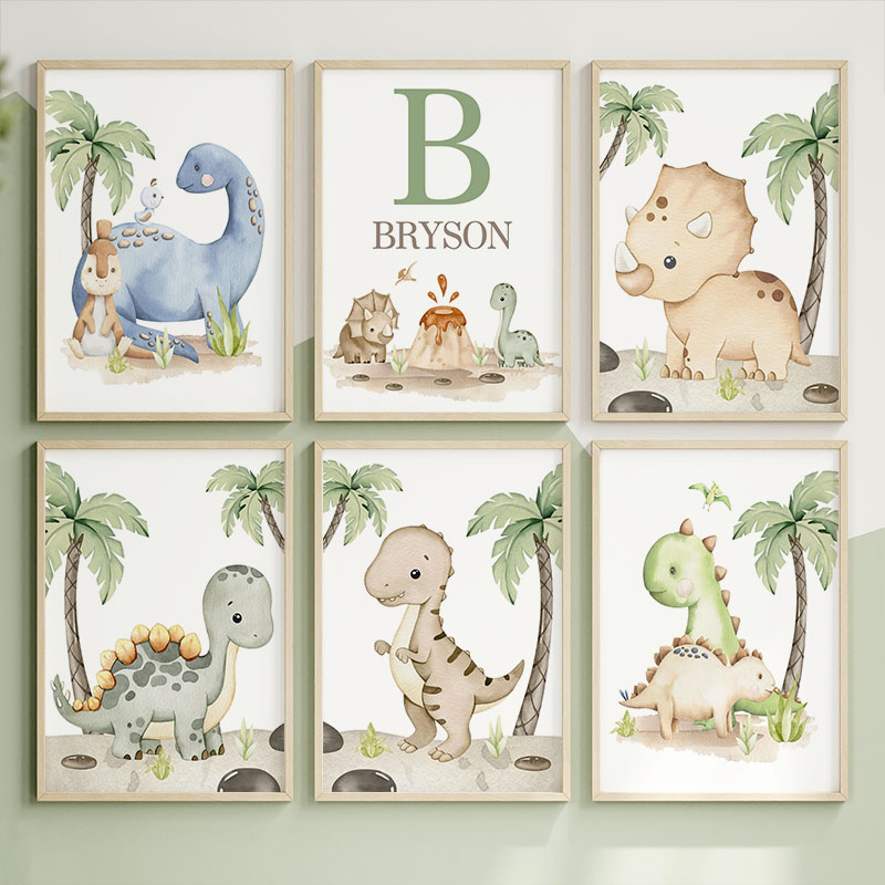 6 types Neutral Dinosaur Canva - Baby Nursery Tree review and price