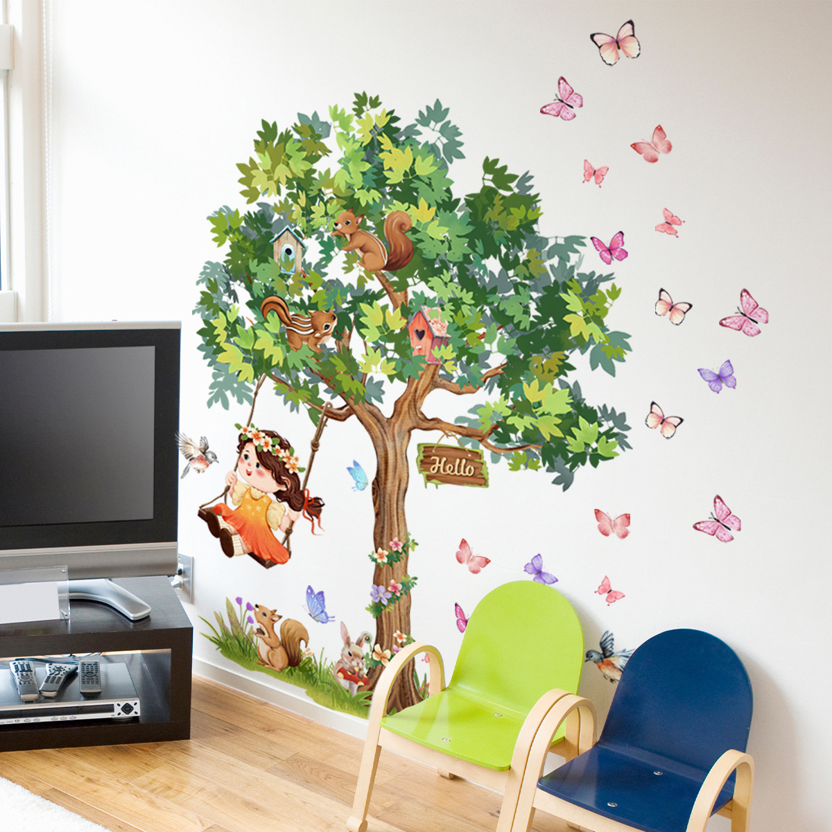 Baby Girl Swinging Swinging Un - Baby Nursery Tree review and price