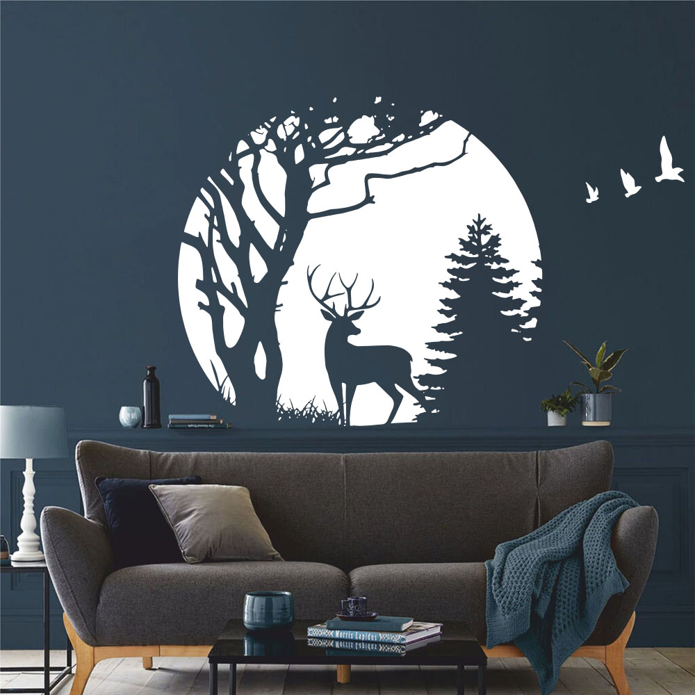 Circle Forest Deer Pine Tree W - Baby Nursery Tree review and price
