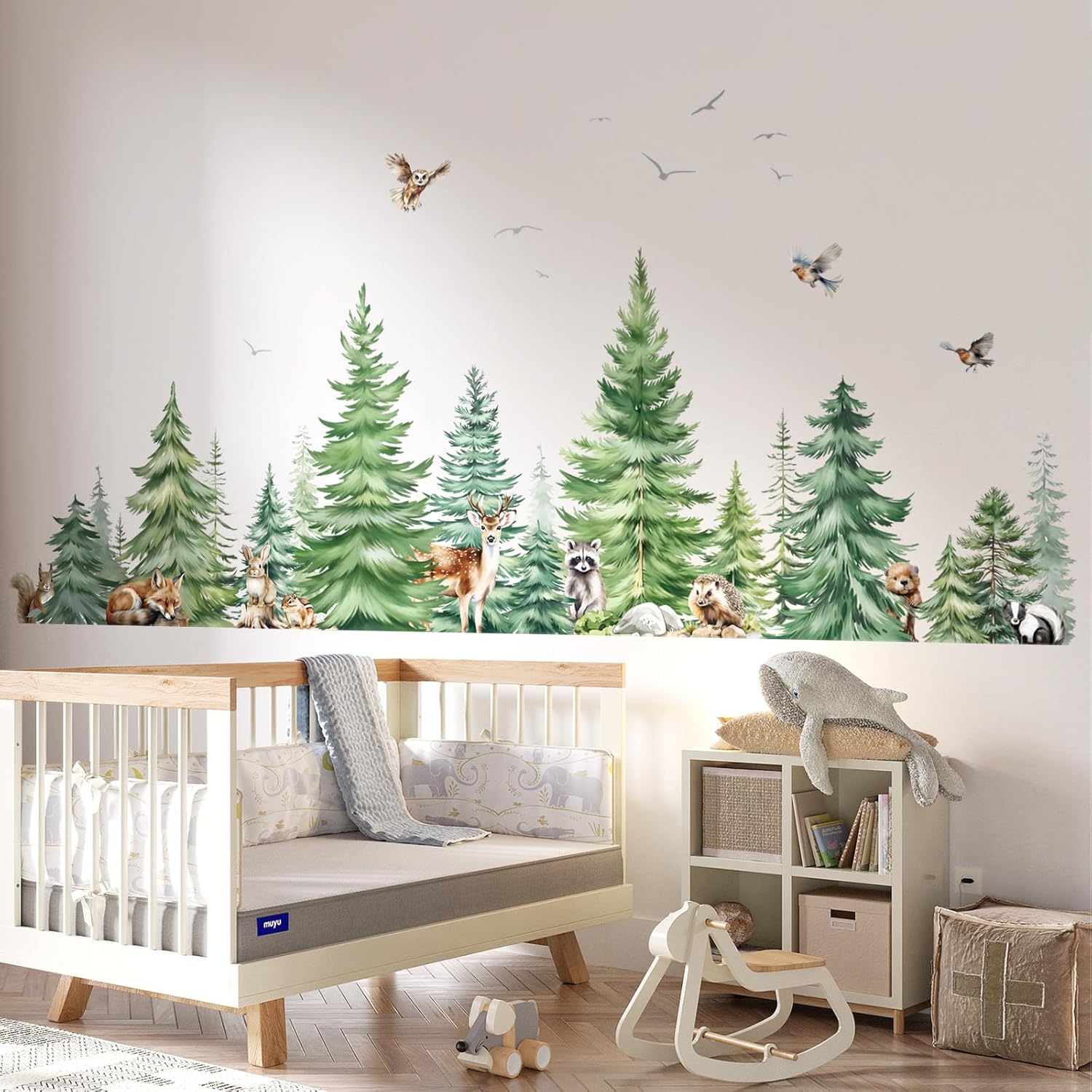 Large Watercolor Pine Tree Ani - Baby Nursery Tree review and price