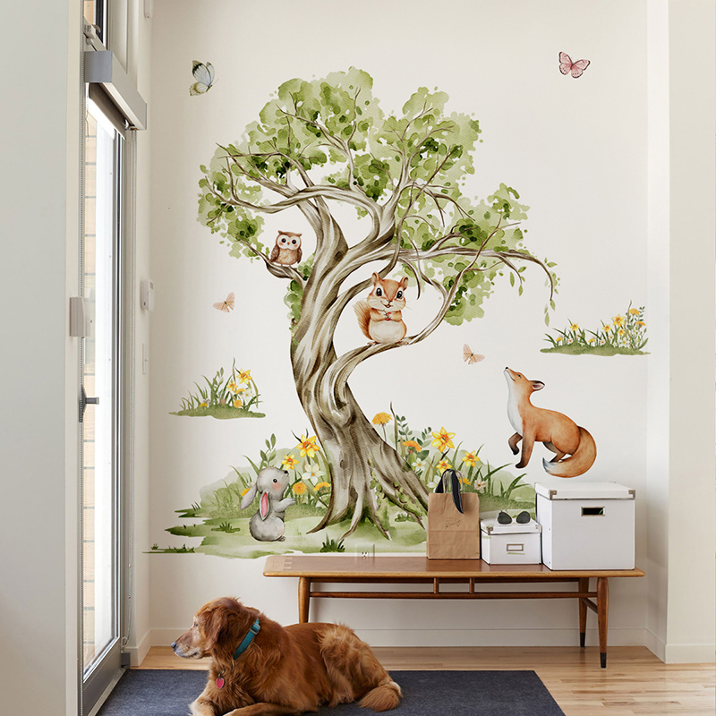 Watercolor Forest Large Tree A - Baby Nursery Tree review and price
