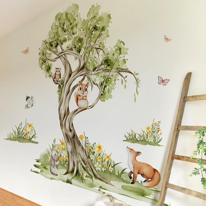 Watercolor Forest Large Tree A - Baby Nursery Tree review and price