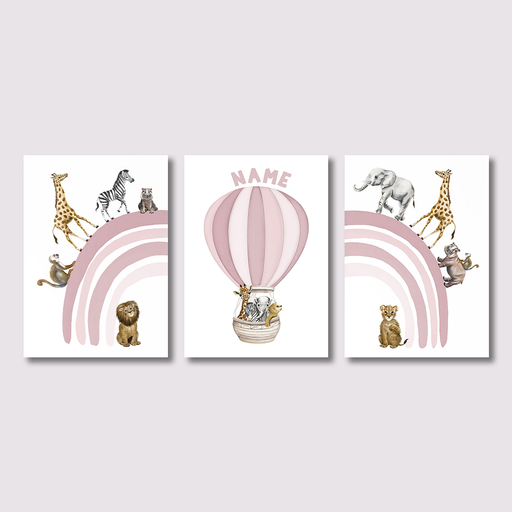 3PCS Safari Animal Nursery Can - Animals Baby Nursery review and price
