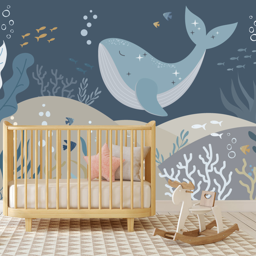 10+ Cute Cartoon Whale Wallpap - Baby Nursery Peel And Stick Wallpaper review and price