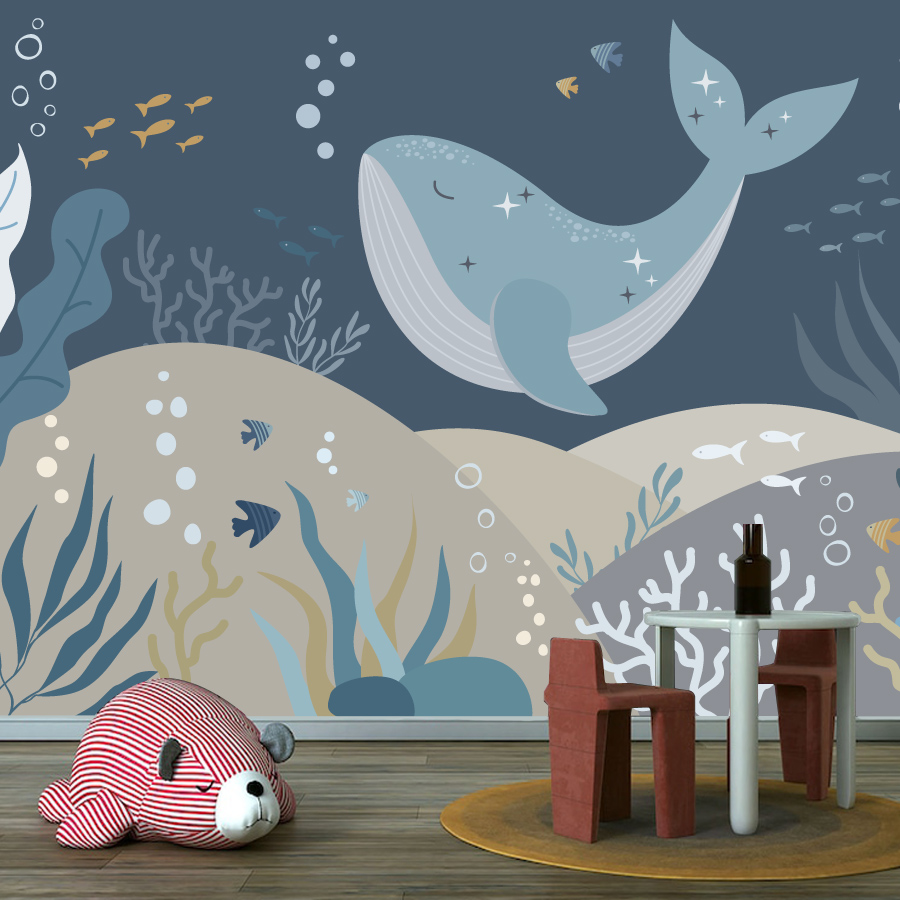 10+ Cute Cartoon Whale Wallpap - Baby Nursery Peel And Stick Wallpaper review and price