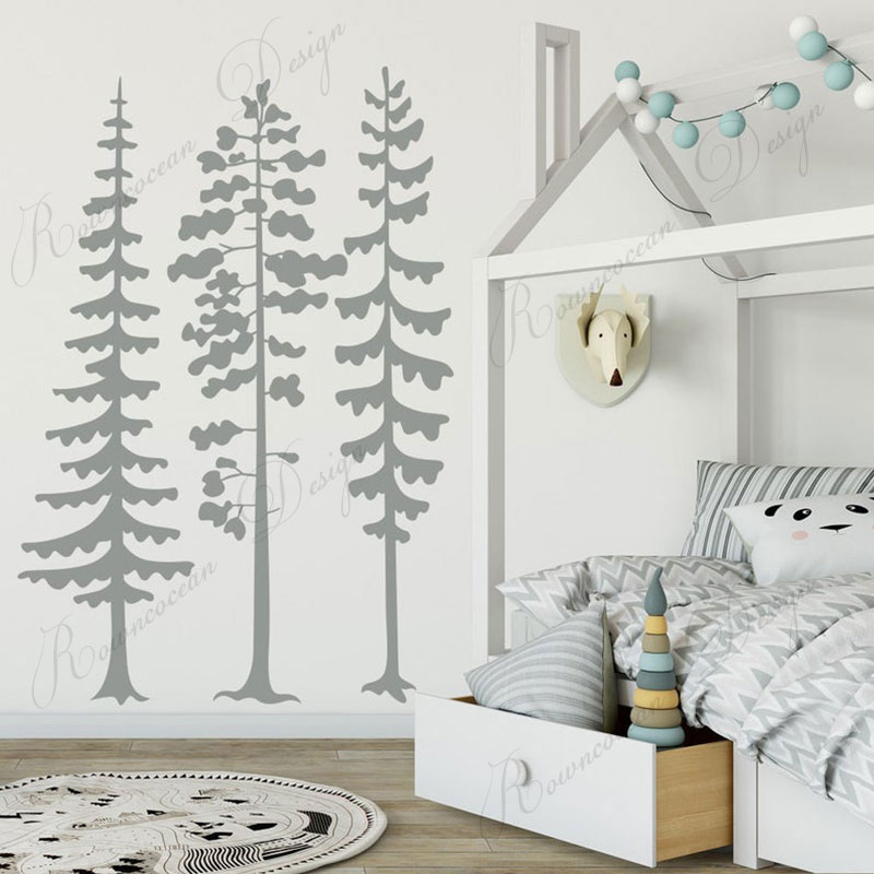 Minimalist Forest Pine Tree Wa - Baby Nursery Tree review and price