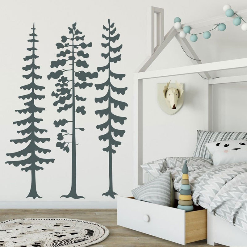 Minimalist Forest Pine Tree Wa - Baby Nursery Tree review and price