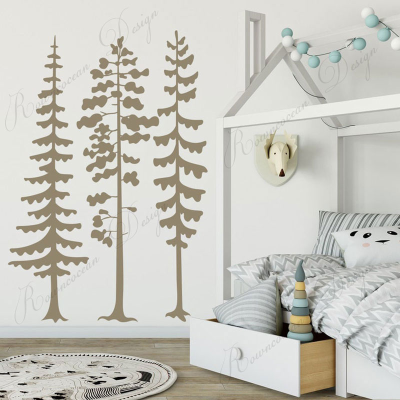 Minimalist Forest Pine Tree Wa - Baby Nursery Tree review and price
