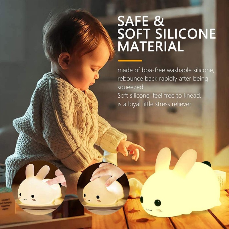 LED Rabbit Night Light Remote  - Baby Nursery Egg Light review and price