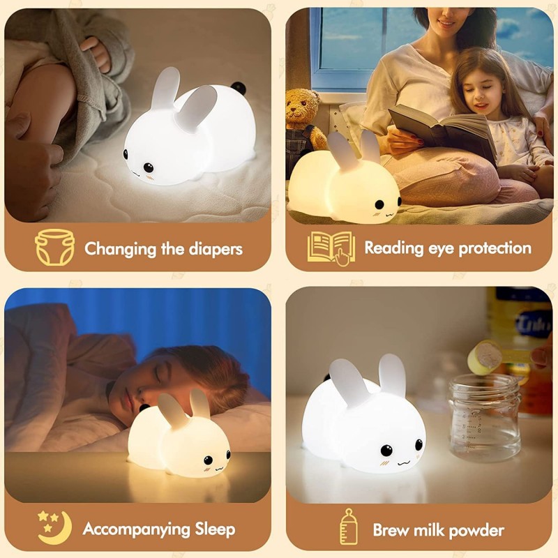LED Rabbit Night Light Remote  - Baby Nursery Egg Light review and price