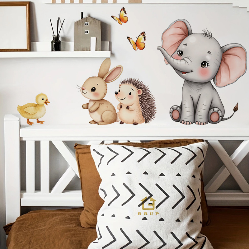 Cartoon Animal Wall Sticker -  - Baby Nursery Pictures review and price