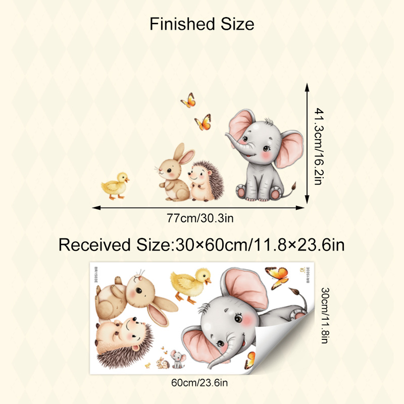 Cartoon Animal Wall Sticker -  - Baby Nursery Pictures review and price