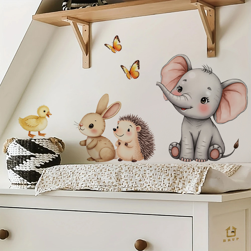 Cartoon Animal Wall Sticker -  - Baby Nursery Pictures review and price