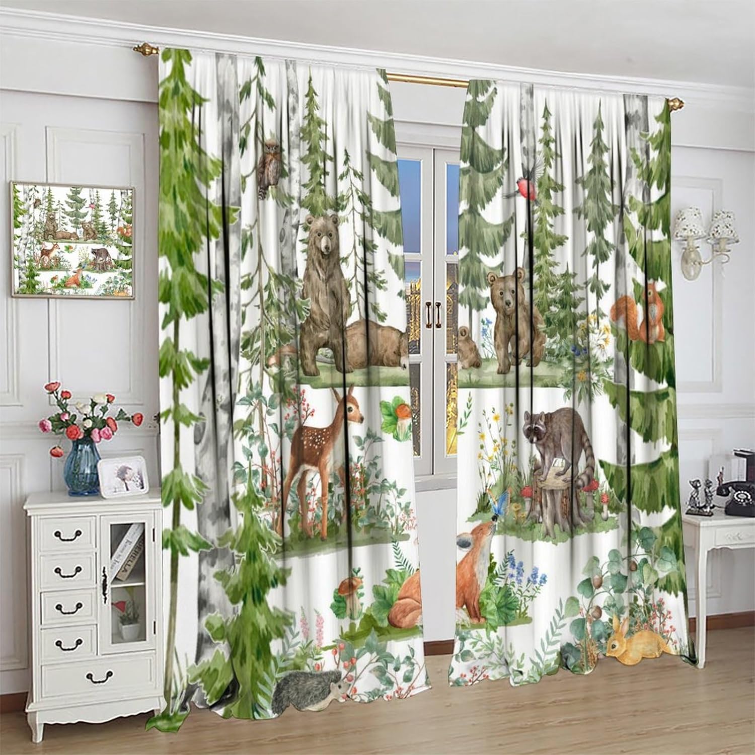 Forest Animal Curtains for Kid - Baby Nursery Tree review and price