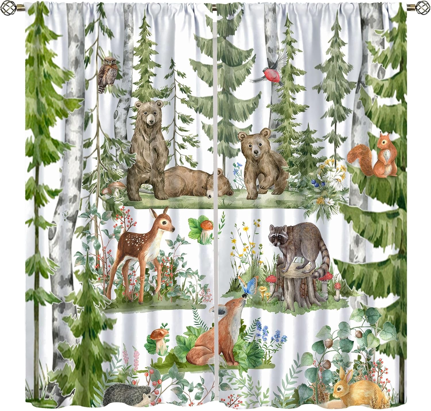 Forest Animal Curtains for Kid - Baby Nursery Tree review and price