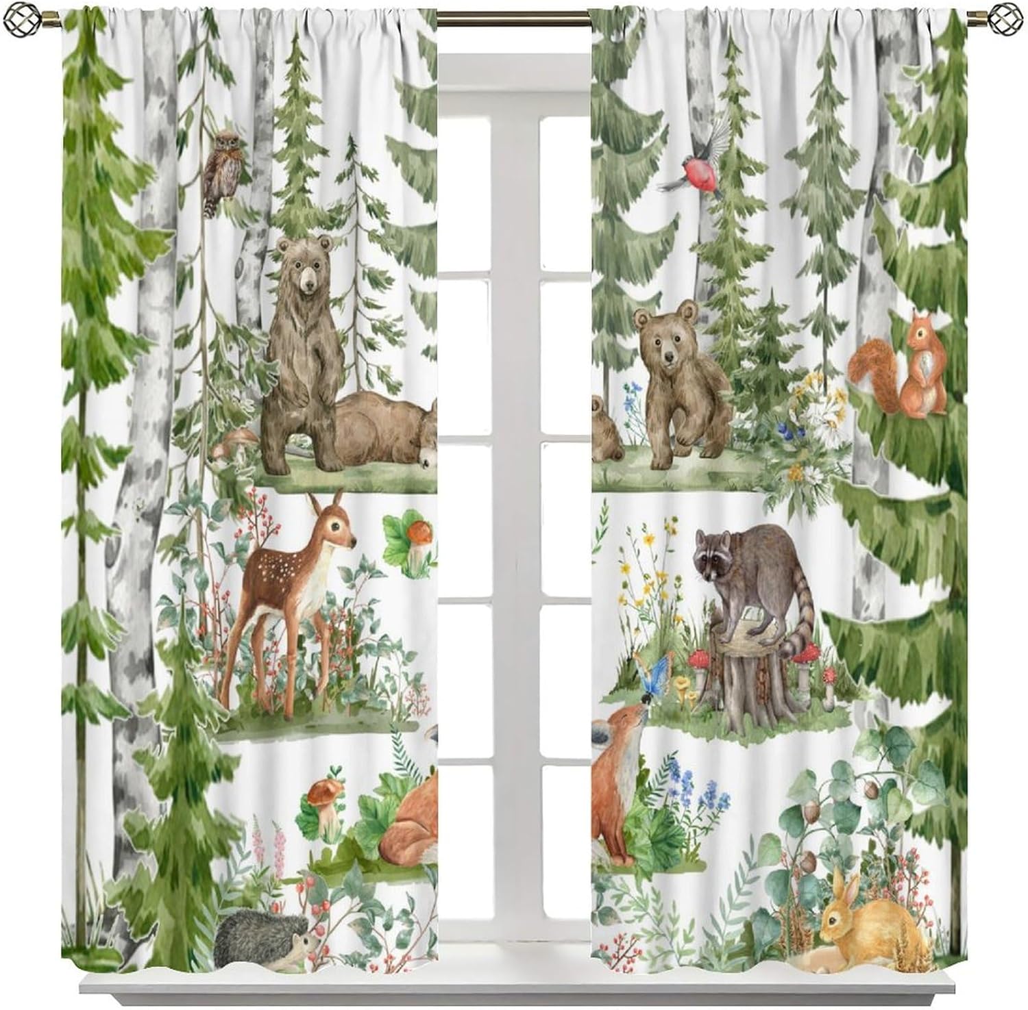 Forest Animal Curtains for Kid - Baby Nursery Tree review and price