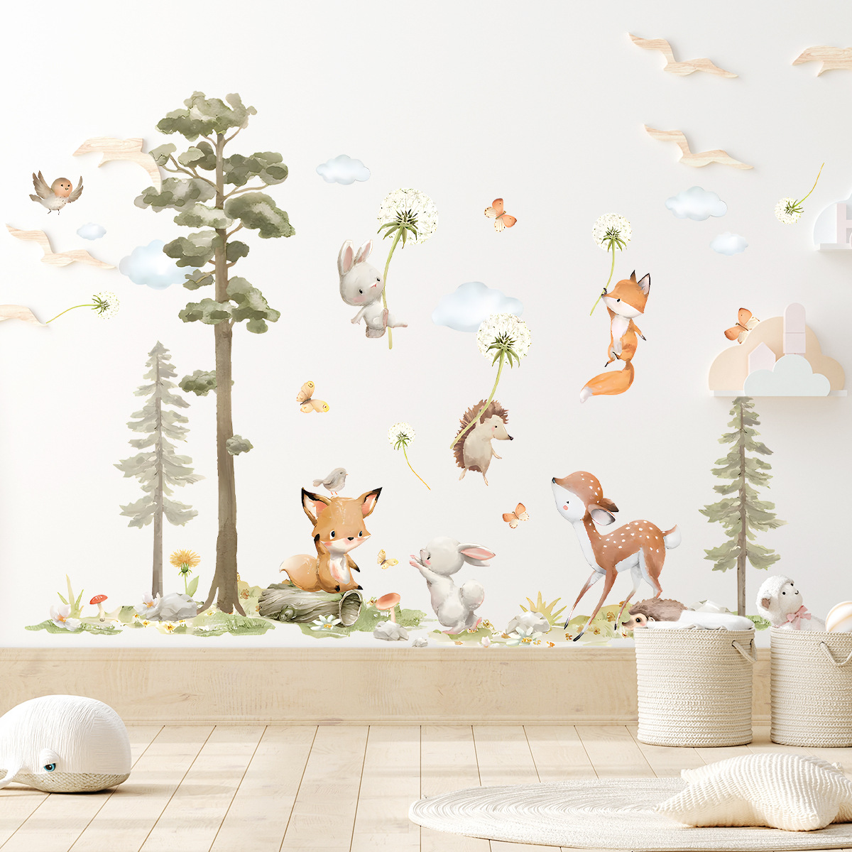 Cute Forest Animals Wall Stick - Baby Nursery Tree review and price