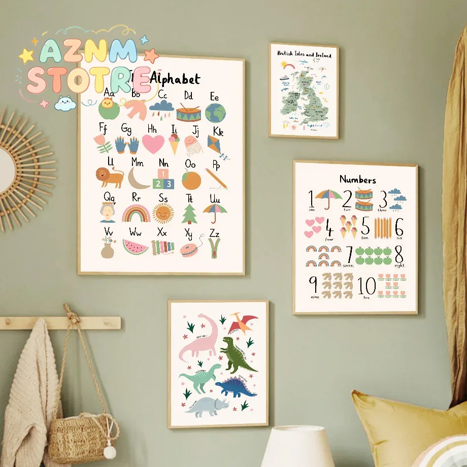 Animal World Map Dinosaur Alph - Animals Baby Nursery review and price