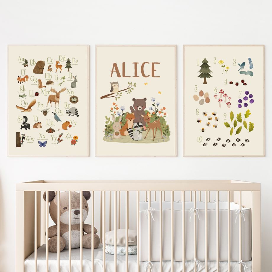 1pc frameless Cute Rabbit Fox  - Animals Baby Nursery review and price