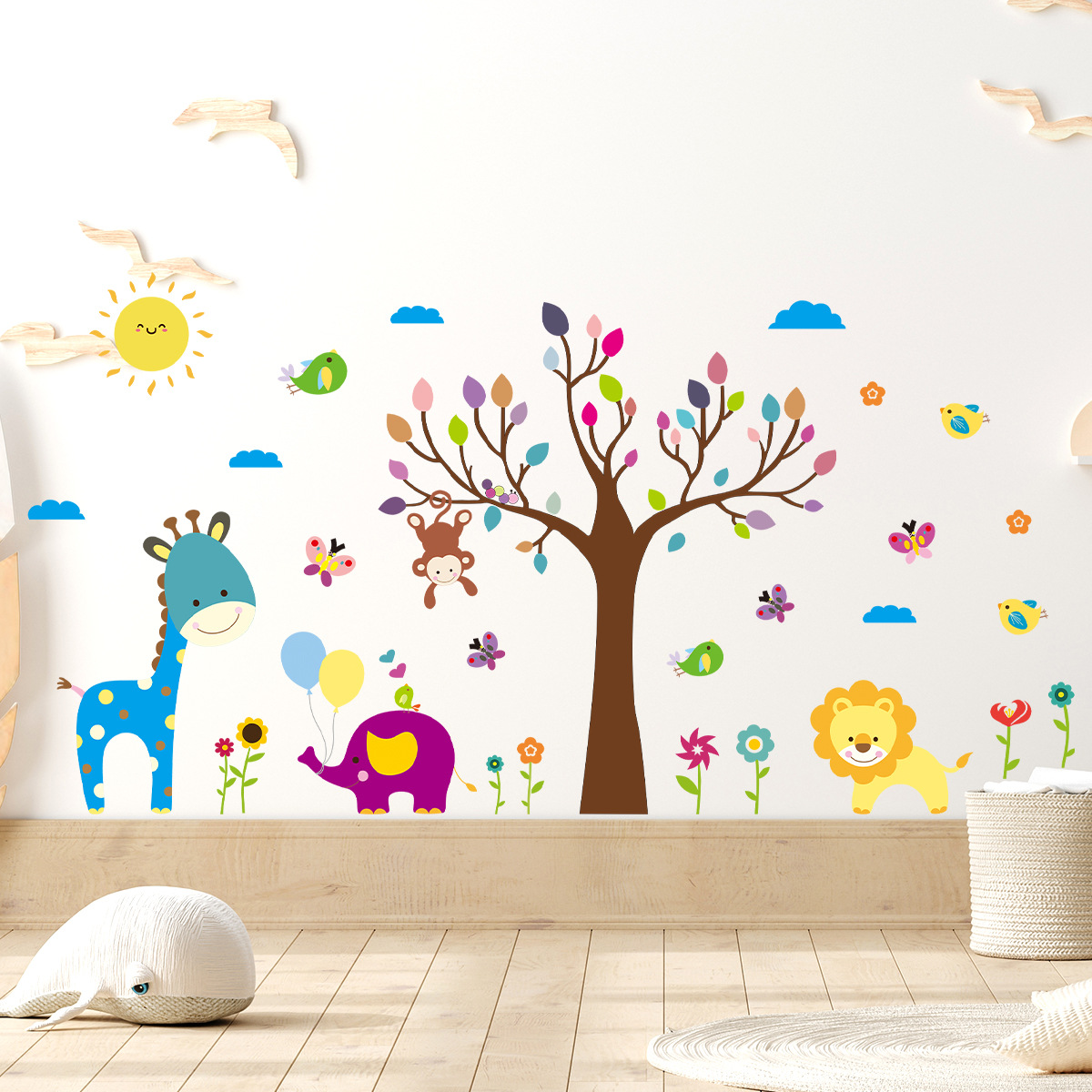 Cartoon Childlike Colorful Gra - Baby Nursery Tree review and price