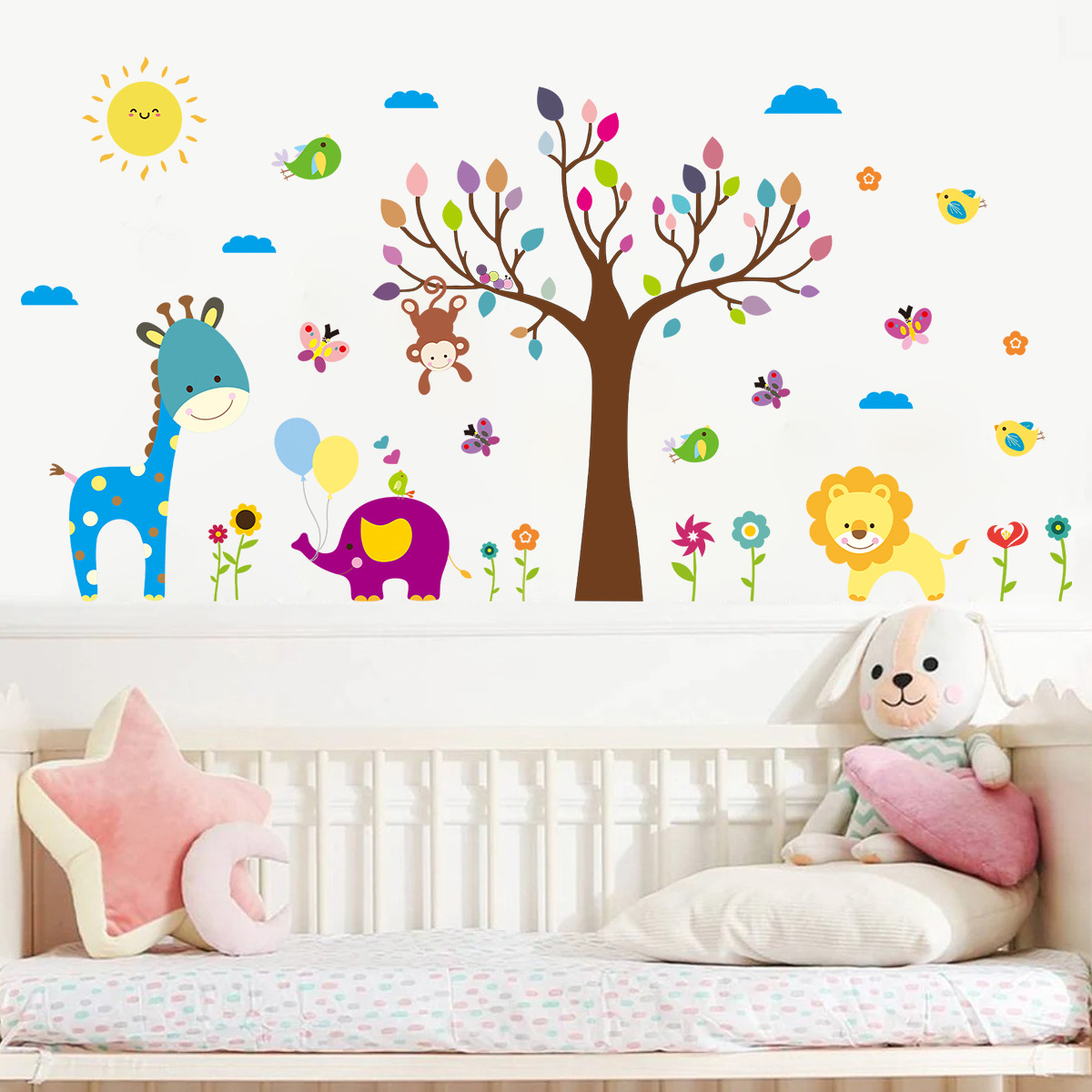 Cartoon Childlike Colorful Gra - Baby Nursery Tree review and price