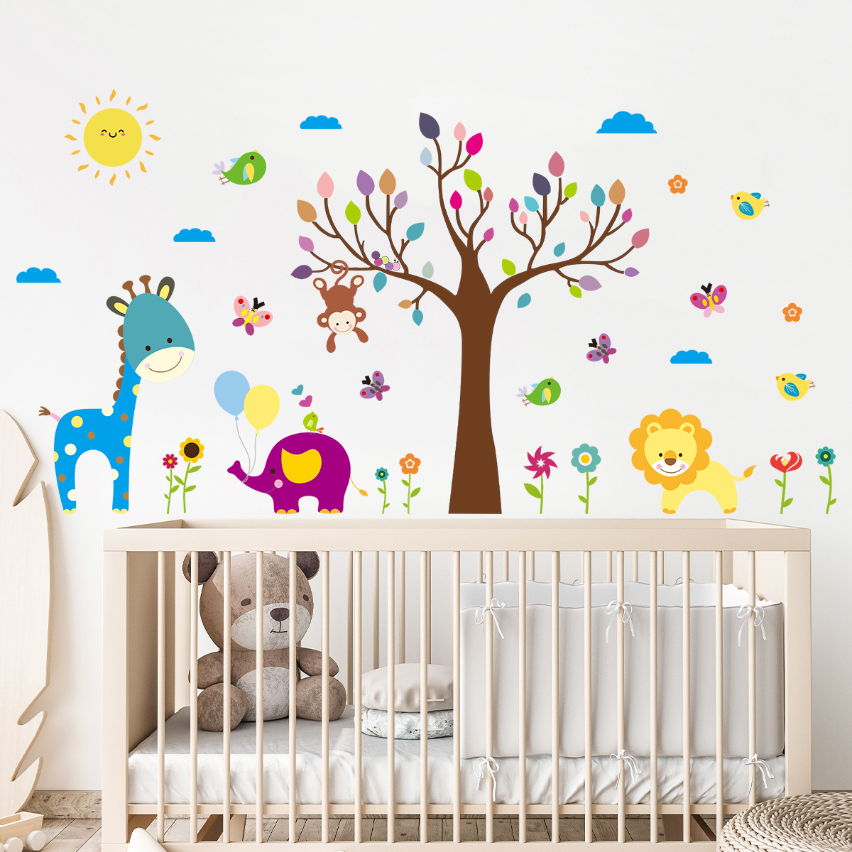 Cartoon Childlike Colorful Gra - Baby Nursery Tree review and price