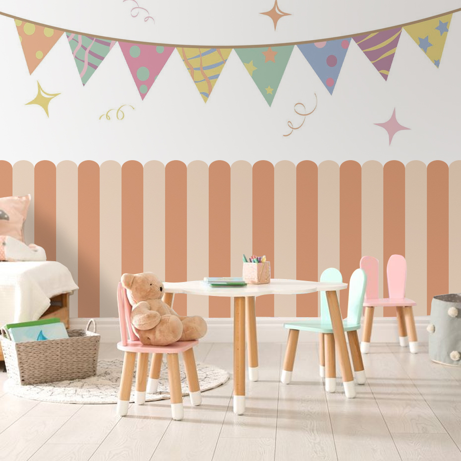 Multicolor Vertical Striped Ar - Baby Nursery Pictures review and price