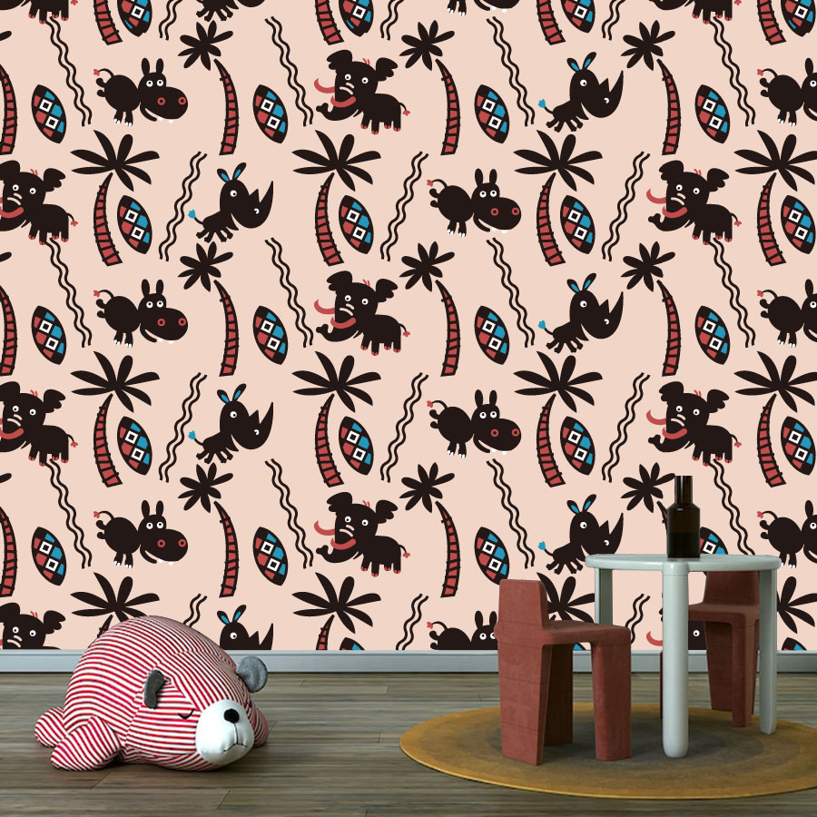 Cartoon Custom Peel and Stick  - Baby Nursery Peel And Stick Wallpaper review and price