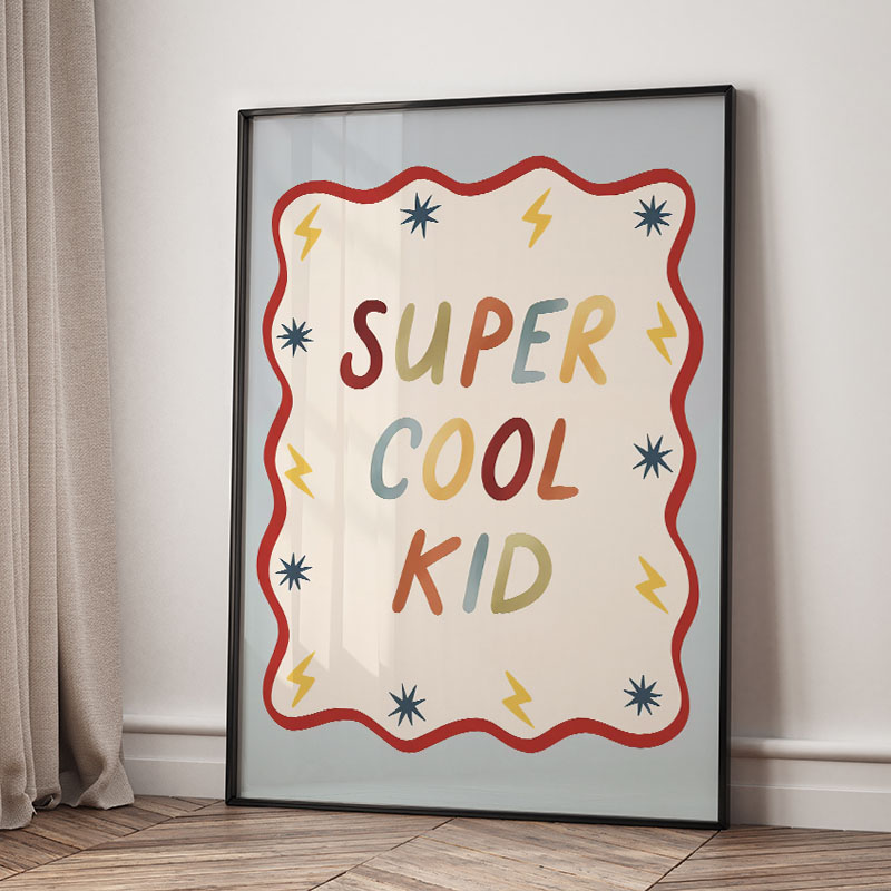 Funny Cartoon Super Cool Kid N - Animals Baby Nursery review and price