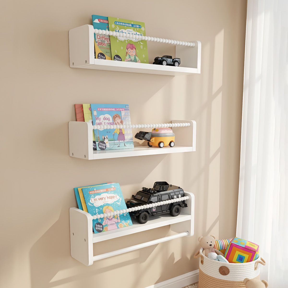 Wood Nursery Book Shelves, 15. - Baby Nursery Books review and price