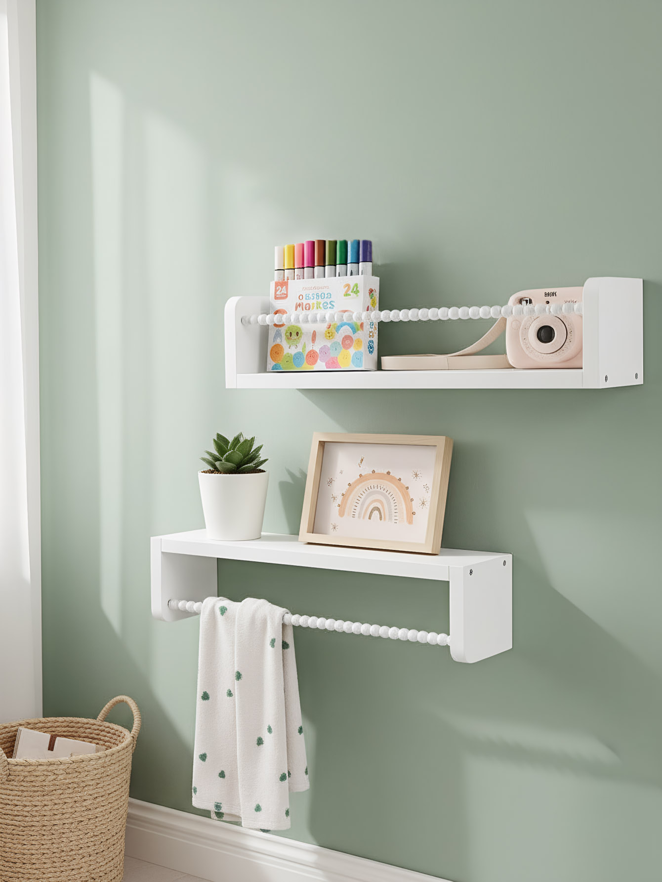 Wood Nursery Book Shelves, 15. - Baby Nursery Books review and price